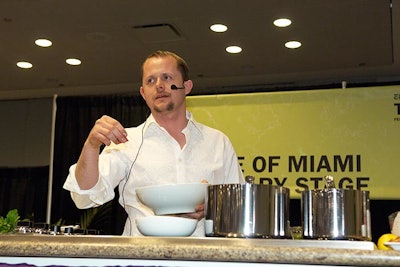 Chefs like Jonathan Bennet (pictured) and Tom Parlo cooked for the audience on the culinary stage, providing tastes of their dishes for the audience.