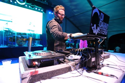 DJ Danny Stern entertained the crowd at the Food Network's 'The Best Thing I Ever Ate at the Beach,' held on the sand behind the Ritz-Carlton South Beach on Saturday night.