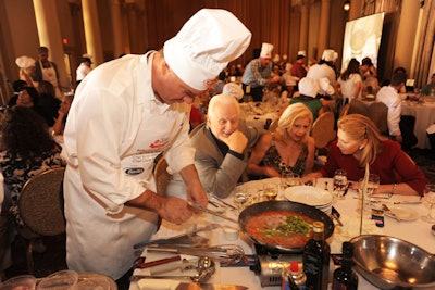 Guests had a front-row seat to the action at Saturday's Barilla Interactive Lunch at the Biltmore in Coral Gables.