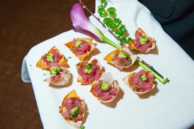 Tuna tartare was also on the menu.