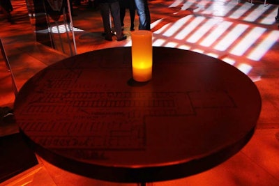 As the series revolves around convicts helping U.S. Marshals capture fugitives, MKG adorned the event's cocktail tables with blueprint-like graphics.