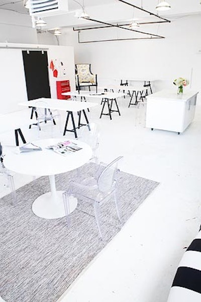 The stylish, all-white space is designed for group classes, but is also available for private events.