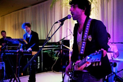 Local band Hey Champ performed at the Macy's bash.