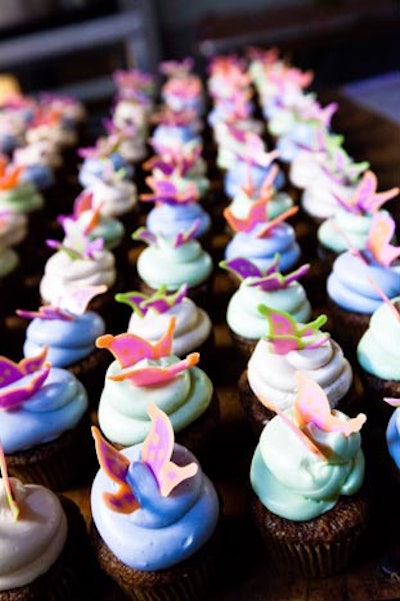The winged creatures also showed up atop mini cupcakes from Max Ultimate Food at the after-party.