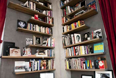 The venue houses a collection of the Miami Beach Film Society's books on film.