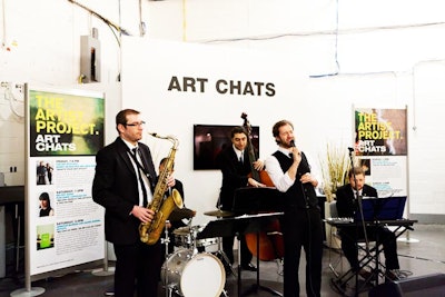 A live jazz band performed throughout the evening.