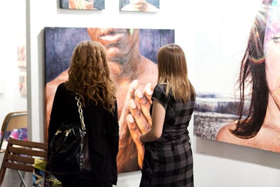 Attendees had a chance to see work from the fair's 200 artists before the weekend crowds arrived.