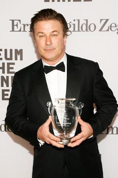 These days, everyone loves Alec Baldwin, so the Museum of the Moving Image presented him with this little trophy.