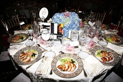 Centerpieces at the American Cancer Society luncheon at the Plaza were suitcases made out of hydrangea. The handles made them easy for guests to grab.