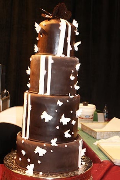 Local bakers designed towering cakes.