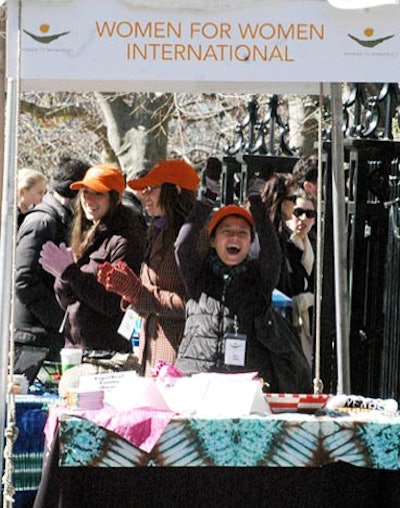 Organizers also created a farmer's-market-style spread of food for the supporters.