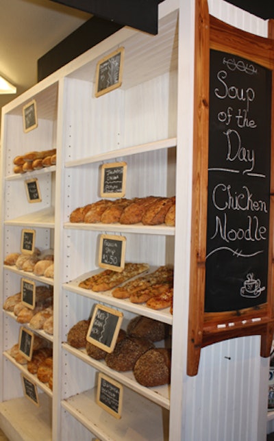 The emporium's freshly baked breads are used in the restaurant and catering menus.