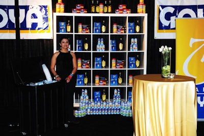 Goya beverages were available for guests perusing the vendor booths at the show.
