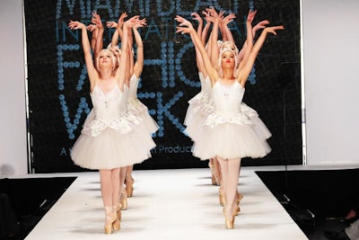 Members of the Miami City Ballet took to the runway in Sunday night's 'Black Swan' showcase.