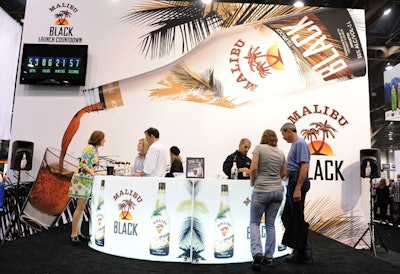 Malibu Rum was among the exhibitors.