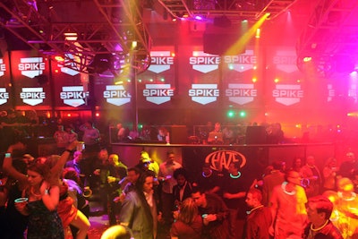 Spike TV logos plastered the party at Haze.
