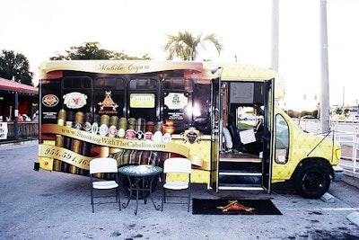 The mobile cigar store is available for private events.