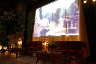 Bulgari also used the lounge to show off an image of the scent from the spring 2011 brand campaign. The visual was projected onto raw canvas and provided the backdrop for the sensory stations.
