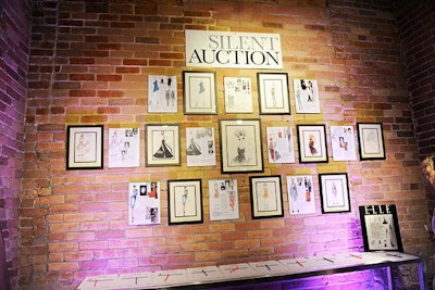 Original art was available in the silent auction, which benefited a fashion scholarship.