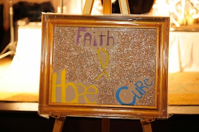 Each of the six live-auction packages included a piece of framed artwork created by a child from the center.