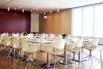 The space can host seated lunches or dinners for 26 to 80 guests.