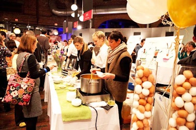 More than 100 volunteers worked at the Taste of the South End. Their tasks included serving food to the evening's 650 guests.