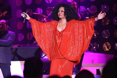 Diana Ross performed a 75-minute set.