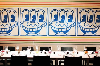 Bruce sourced furniture for the 'Pop Art Pop Up' directly from Ikea and assembled a number of small tables on site. In total, the temporary eatery accommodated about 85 diners per night.