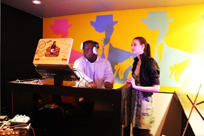 DJs provided the musical entertainment at the restaurant.
