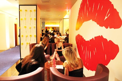 Bruce and his small team also decorated the front of the lobby, which was used as a lounge during the pop-up's short run.