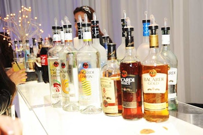 A full range of Bacardi beverages were available, as well as other choices such as Grey Goose Vodka.