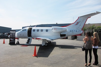 JetSuite took media folks on sample flights from the Van Nuys airport.
