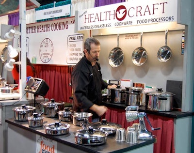Health Craft Cookware held product demos at its booth throughout the weekend.