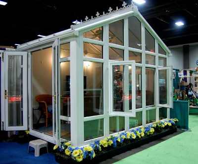 Ameritech Construction showcased a pop-up sunroom in its exhibit space.