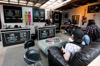 The Fader Fort hosted a booth from the Guitar Center.