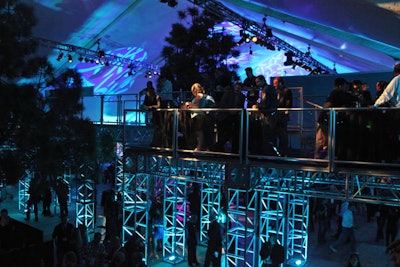 Guests got a view of the rock 'n' roll party from the mezzanine level.