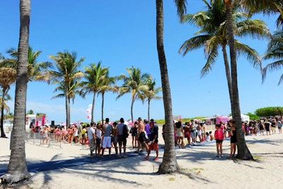 The event drew a lot of attention on a clear and warm spring day in Miami.