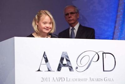 Actress Lauren Potter from Glee accepted the Image Award on behalf of her co-stars.