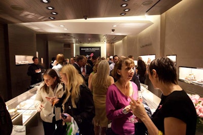 Guests browsed David Yurman's signature silver pieces.