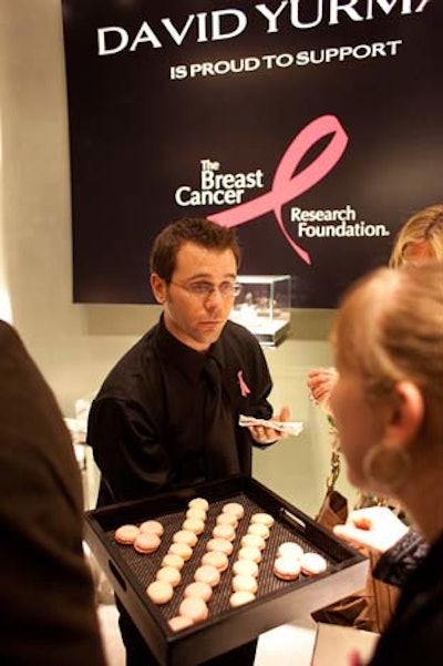 Cross-branding for David Yurman and the Breast Cancer Research Foundation appeared in hanging signage.