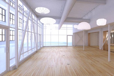 The sunny Glass House, which venue reps say is ideal for creative brainstorming, can seat around 120.