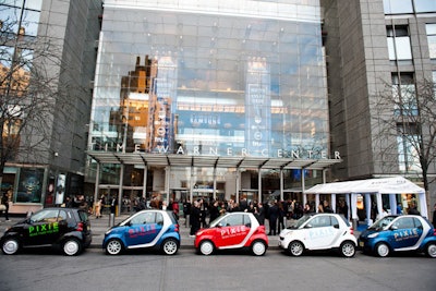 Emblazoned with the Pixie tagline 'More Than You See,' a fleet of Smart cars parked at Columbus Circle drew attention from passersby and played up the whimsical style of Nespresso's new machine.