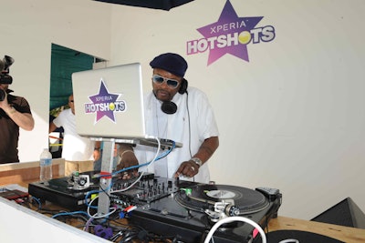 DJ Jazzy Jeff played a 90-minute set after the unveiling of the Xperia Hot Shots stars at the Surfcomber Hotel.