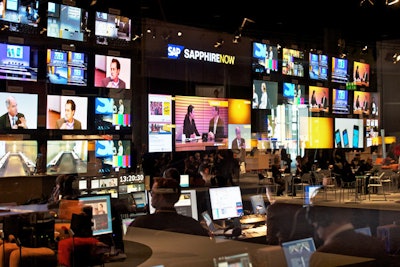 One of SAP's control rooms at Sapphire Now 2010.