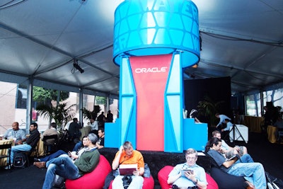 Oracle's giant water cooler at OpenWorld.
