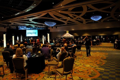 All of the Playlist Live activities, except for the YouTube partner meeting, took place in the hotel's Crystal Ballroom, so attendees could easily move from one activity to another.