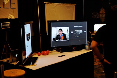 Vokle, a sponsor of Playlist Live, demonstrated its online talk show production services.
