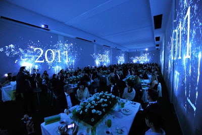 The projected imagery was designed to highlight the brand's legacy.