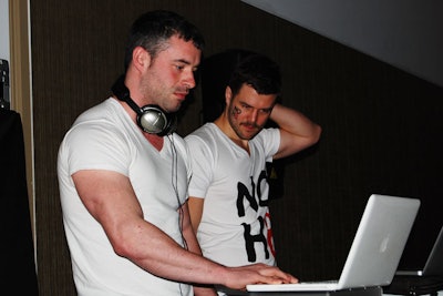 The Foxy Action Group DJs played dance tracks in the lounge for guests as they waited to get photographed.