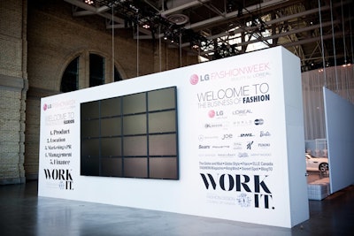 A video wall welcomed guests into the space.